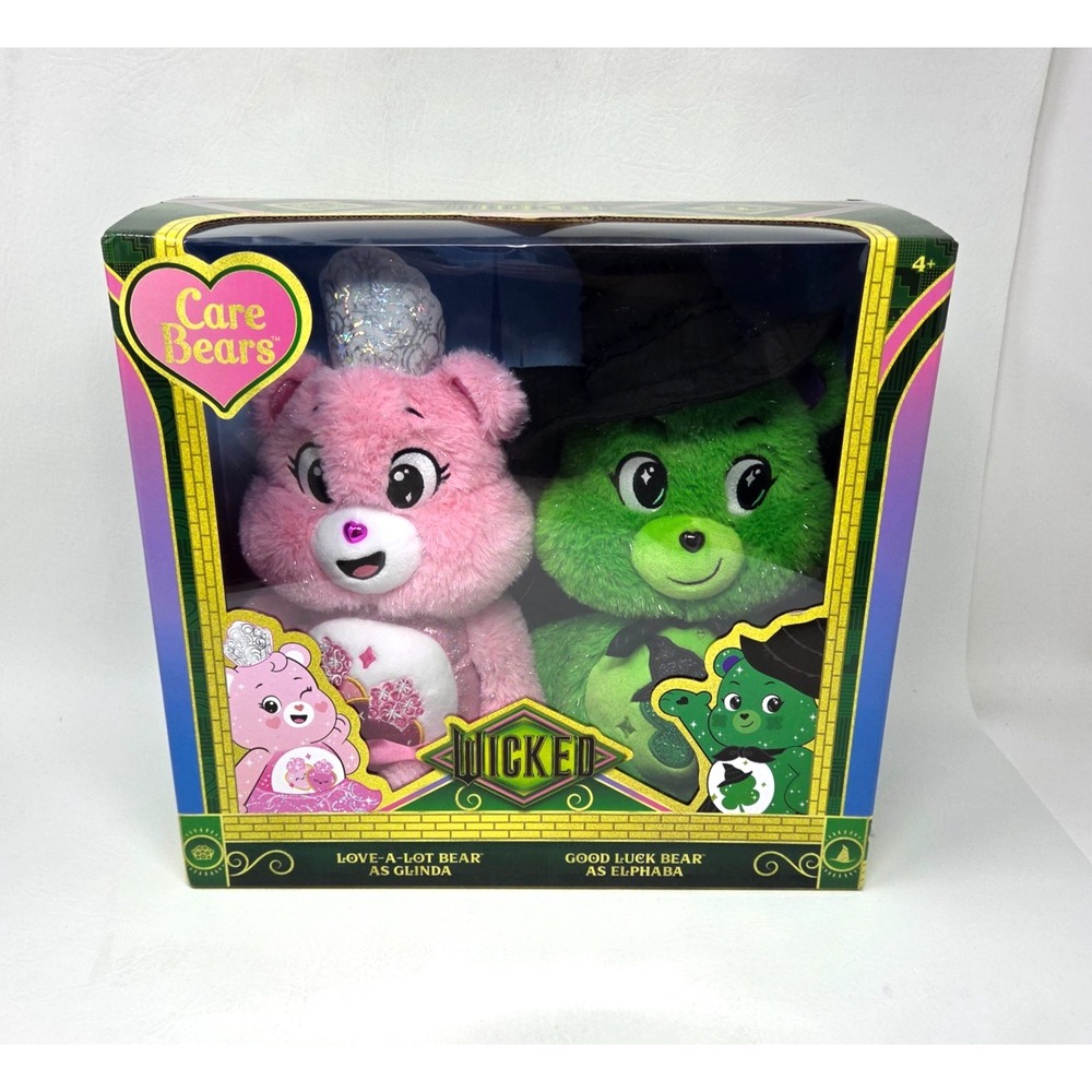 Care Bears x Wicked 2-Pack Bundle Glinda & Elphaba Bear LIMITED EDITION Plush